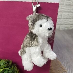 Slush The Husky Ty Plush metal Key Clip